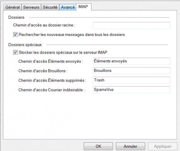 dossiers spéciaux dans Windows Live Mail ( le nouvel Outlook Express )